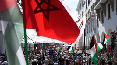 مئات المغاربة يتظاهرون رفضا لخطة ترامب لتهجير فلسطينيي غزة