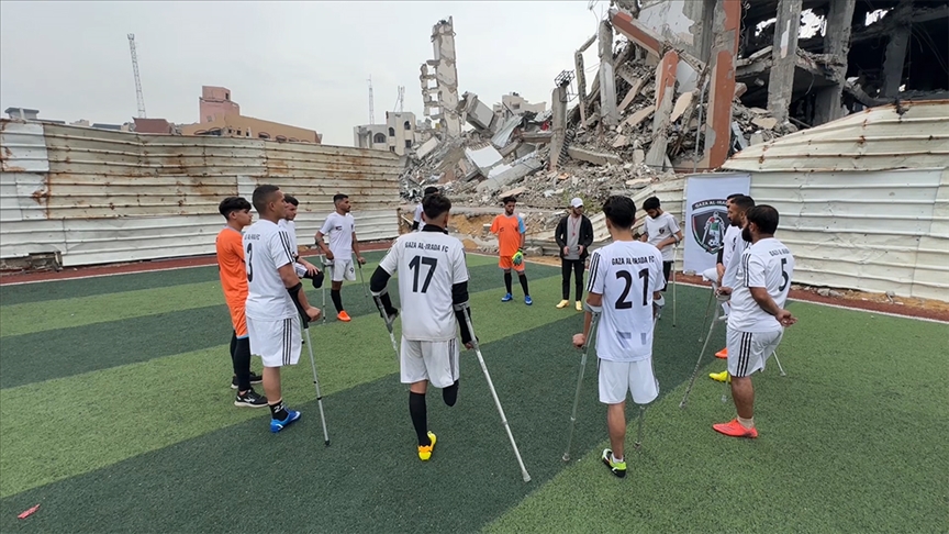 Gazze'deki ampute futbol takımı tüm zorluklara rağmen "sahayı terk etmiyor"