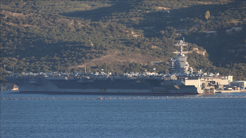 US aircraft carrier USS Gerald R. Ford reaches Red Sea after transiting ...
