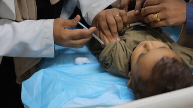 Gazze’de bugün 5 gün sürecek çocuk aşısı kampanyası başlatılacak