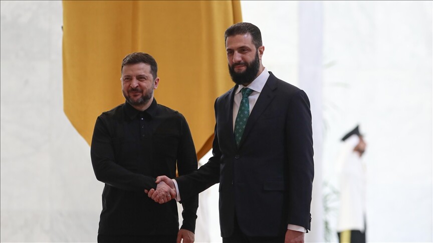 Suriye Cumhurbaşkanı Şara, Ukrayna Devlet Başkanı Zelenskiy ile görüştü