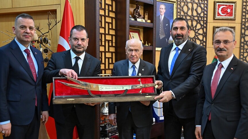 Trabzonspor Kulübü Başkanı Doğan, MHP Genel Başkanı Bahçeli'yi ziyaret etti