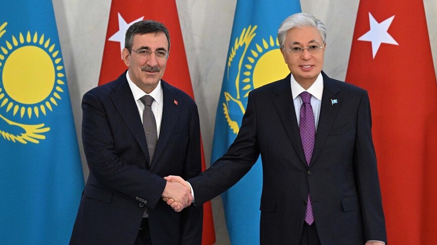 Cumhurbaşkanı Yardımcısı Yılmaz, Kazakistan Cumhurbaşkanı Tokayev tarafından kabul edildi