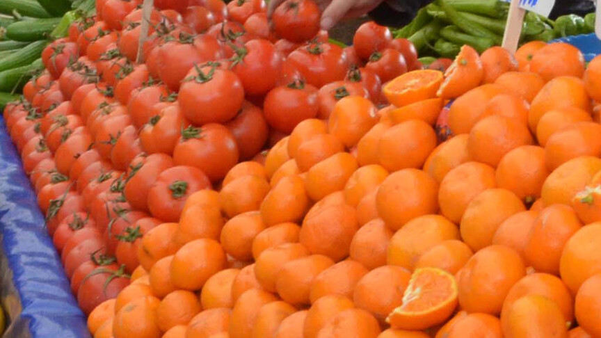 İstanbul'da martta en çok portakal ve domates tüketildi