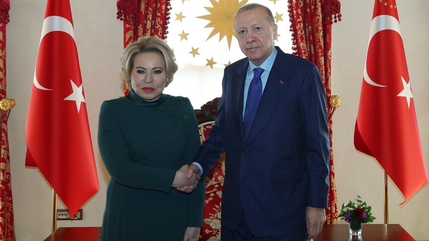 Cumhurbaşkanı Erdoğan, Rusya Federasyon Konseyi Başkanı Matviyenko'yu kabul etti