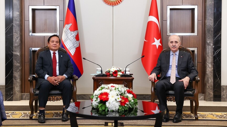 TBMM Başkanı Kurtulmuş, Kamboçya Senatosu Birinci Başkan Yardımcısı Borith'i kabul etti