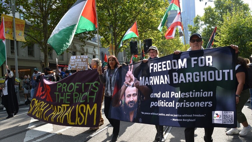 Avustralya'da "Filistinli Esirler Günü" dolayısıyla protesto düzenlendi