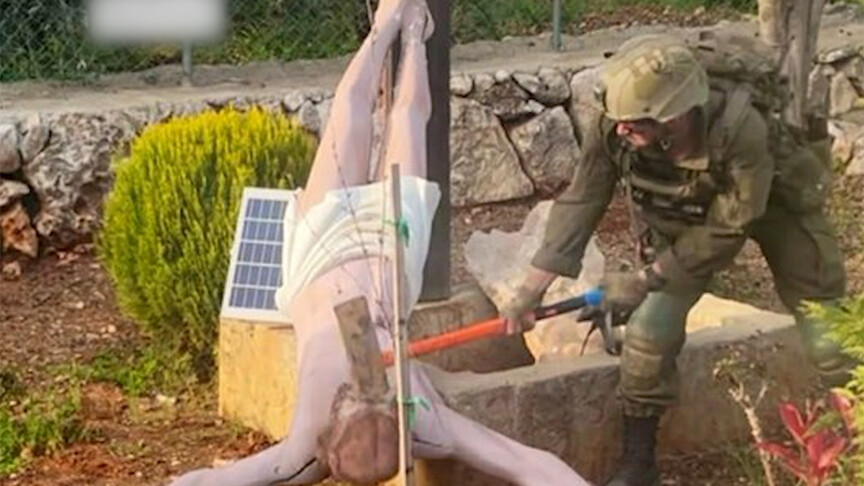 Orta Doğu Kiliseler Konseyi: İsrail askerinin İsa'nın heykelini parçalaması beklenmedik olay değil