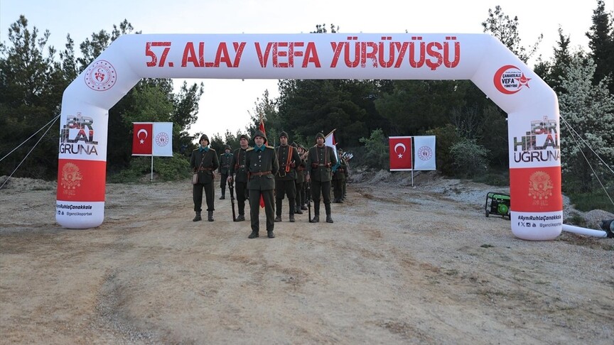 Gelibolu Yarımadası'nda 57. Alay Vefa Yürüyüşü