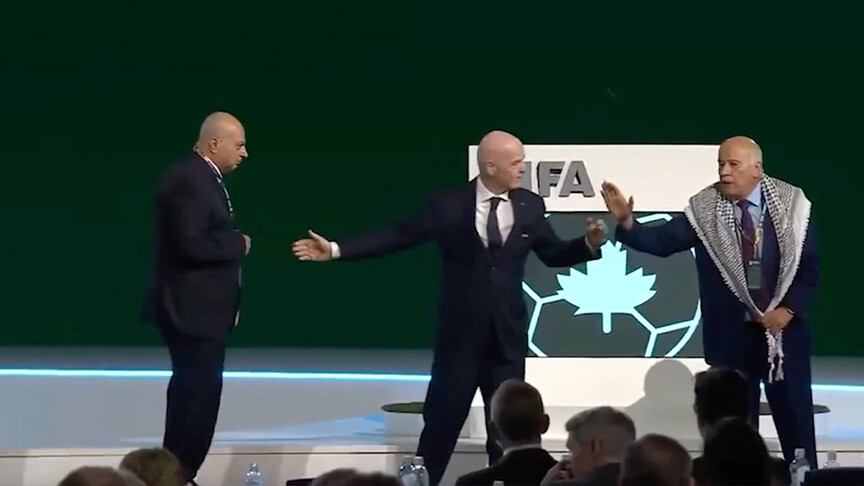 Kreu i Federatës Palestineze të Futbollit refuzon shtrëngimin e dorës me homologun izraelit në kongresin e FIFA s