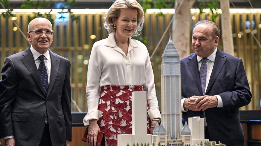 Belçika Kraliçesi Mathilde ve beraberindeki heyet, TCMB İstanbul Finans Merkezi Yerleşkesi'ni ziyaret etti