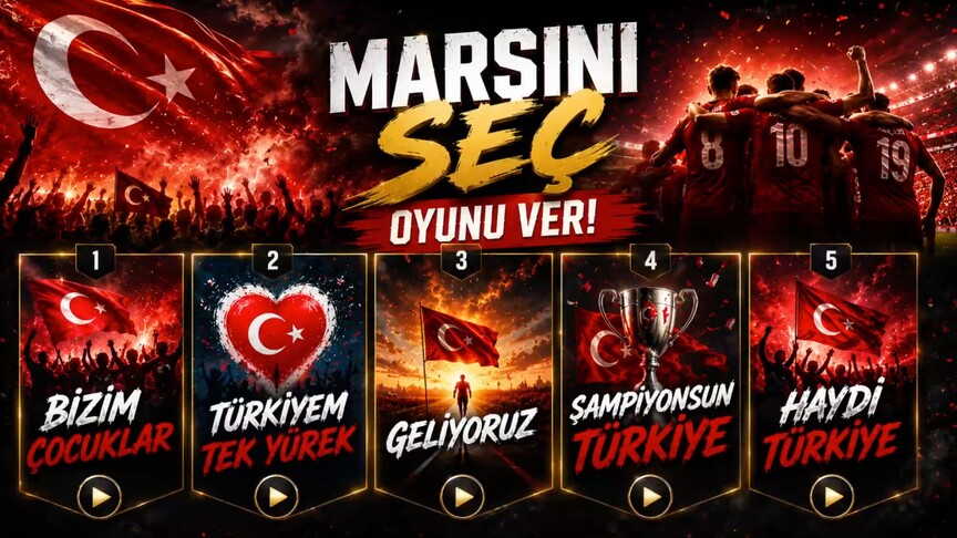 Güzel sanatlar liselerinin hazırladığı milli takım marşları halk oylamasına sunuldu