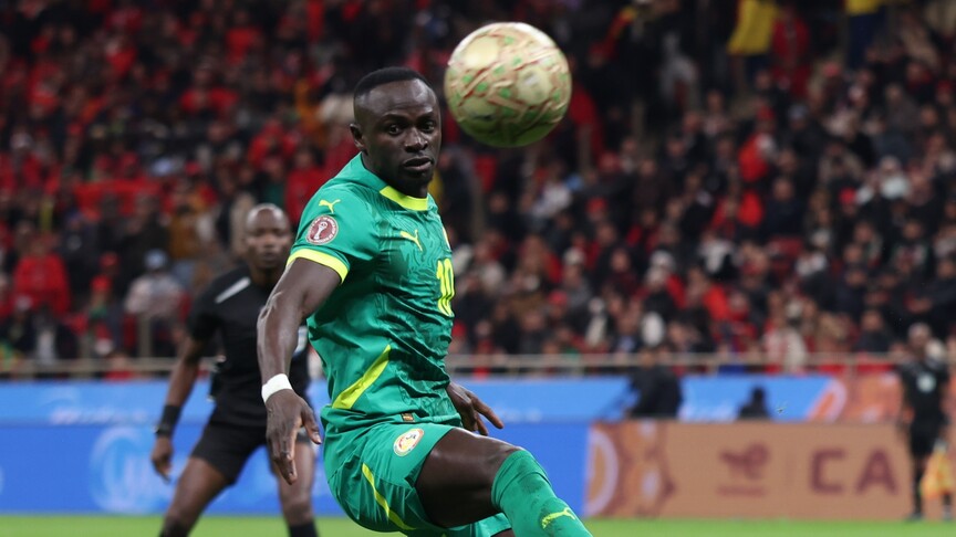 Senegal Milli Futbol Takımı oyuncuları sahada