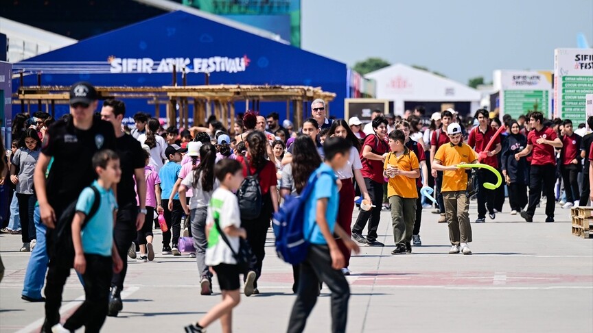 Atatürk Havalimanı'nda düzenlenen Sıfır Atık Festivali'nden bir görüntü.