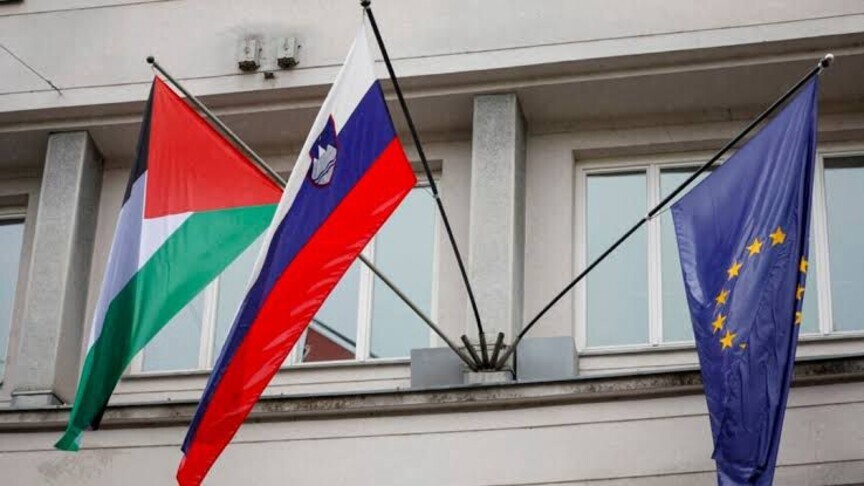 Pallati Presidencial i Sllovenisë ngre flamurin palestinez pasi kryeministri i ri e hoqi nga ndërtesa qeveritare