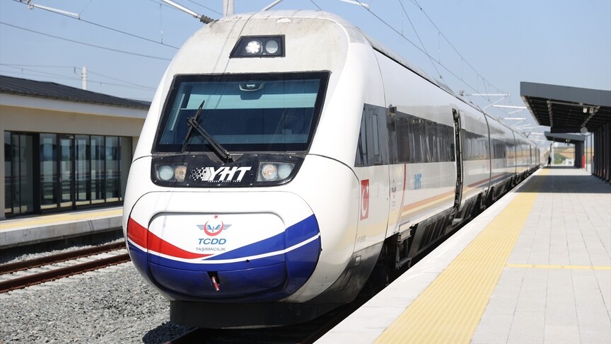 Halkalı-Kapıkule hızlı tren hattı güzergahını gösteren harita