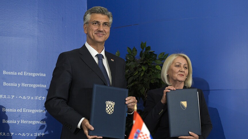 Bosnjë e Hercegovina dhe Kroacia nënshkruajnë marrëveshjen për pikat kufitare