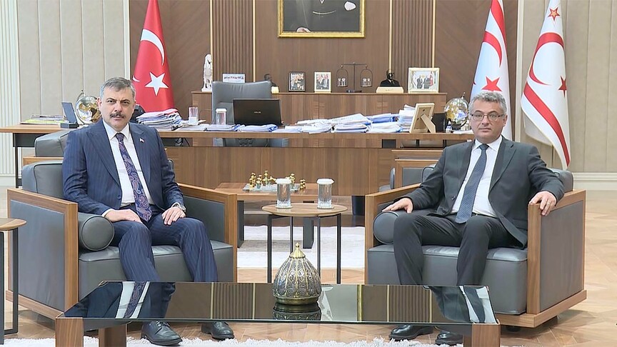 KKTC Cumhurbaşkanı Erhürman, İçişleri Bakanı Çiftçi'yi kabul