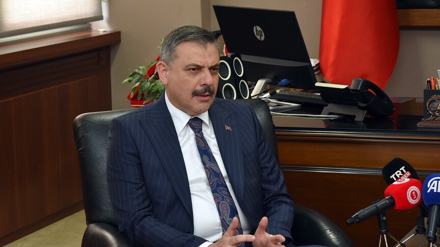İçişleri Bakanı Mustafa Çiftçi açıklama yaparken