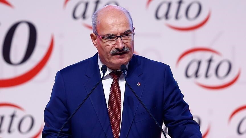 Ankara Ticaret Odası Başkanı Gürsel Baran konuşma yaparken