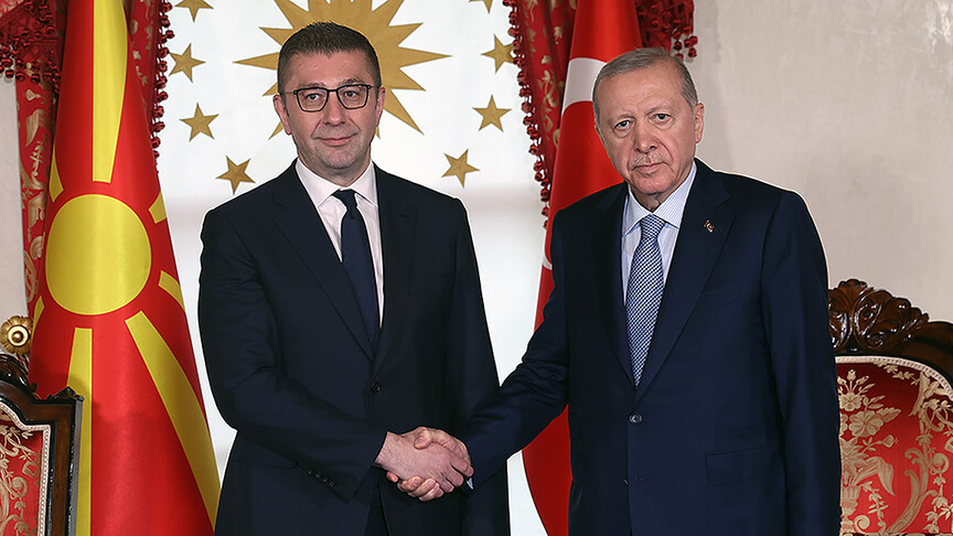Cumhurbaşkanı Erdoğan, Kuzey Makedonya Başbakanı Mickoski'yi kabul etti