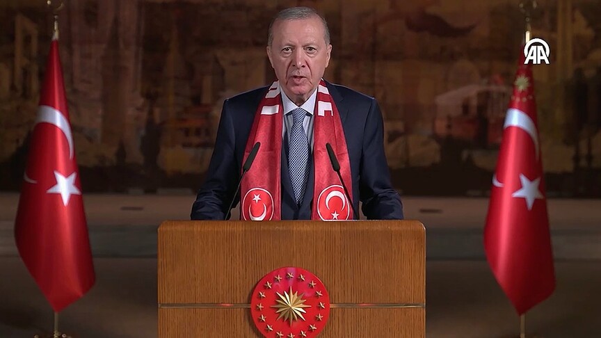 Cumhurbaşkanı Erdoğan: Dünya Kupası'nda yeni bir destan yazmanın tam zamanı, yolunuz açık olsun bizim çocuklar