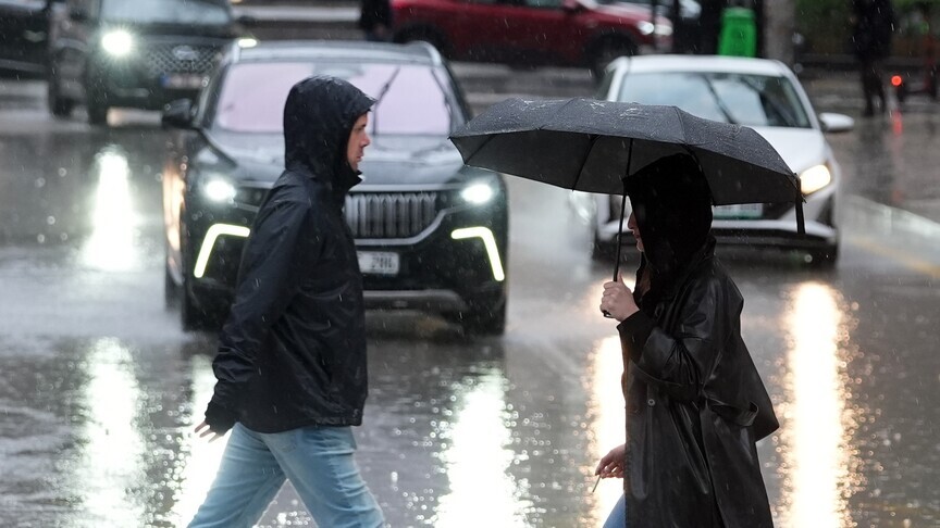 Meteoroloji haritasında yağış görülen bölgeler