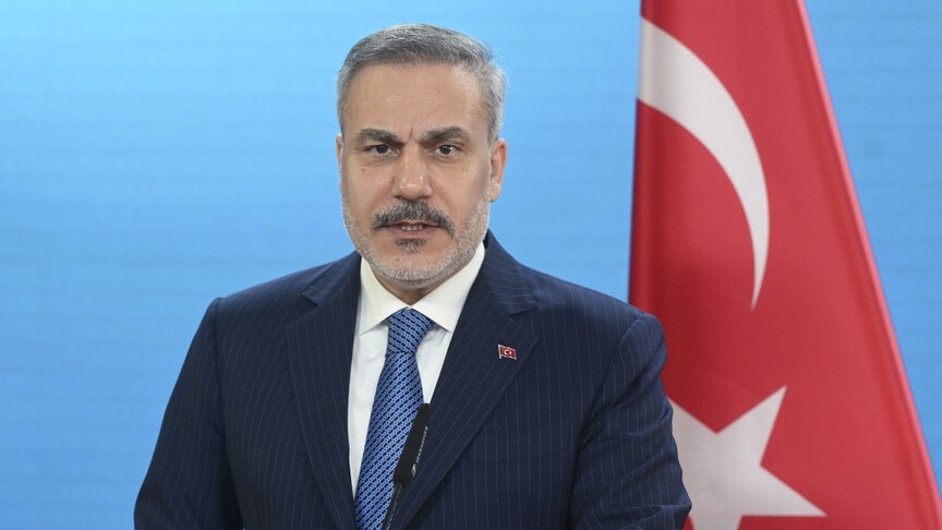 Dışişleri Bakanı Hakan Fidan konuşma yaparken