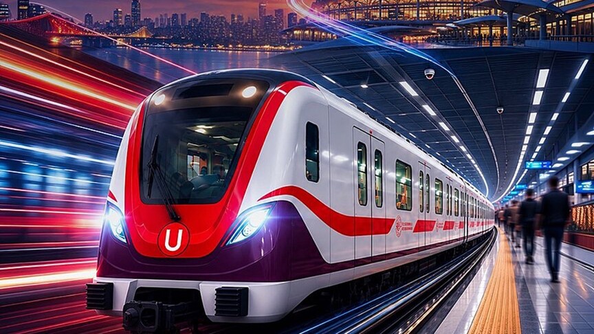 Gayrettepe-İstanbul Havalimanı-Halkalı Metro Hattı'ndan bir görünüm