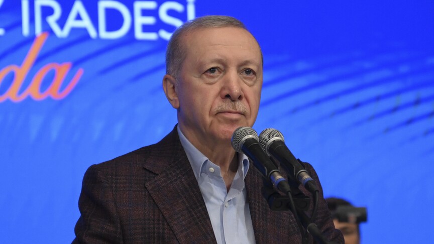 Cumhurbaşkanı Recep Tayyip Erdoğan konuşma yaparken