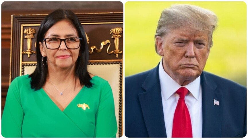 Venezuela Geçici Devlet Başkanı Delcy Rodriguez ve ABD Başkanı Donald Trump