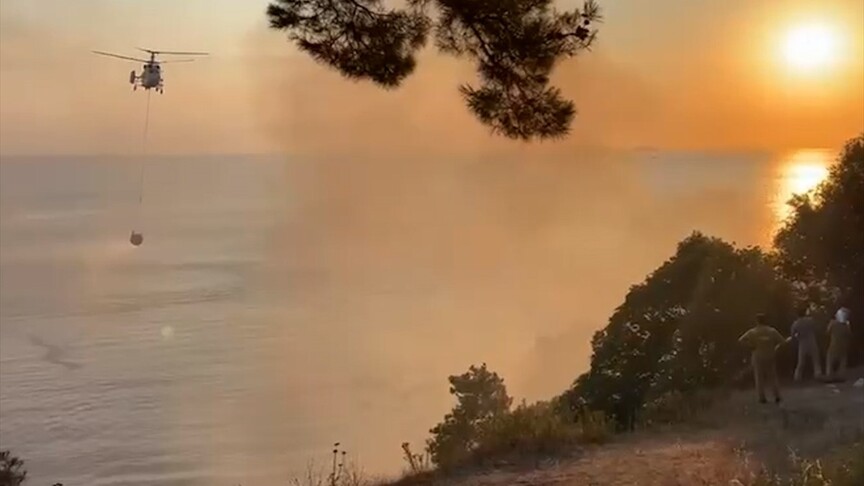 Büyükada'da meydana gelen yangın sonrası bölgeden görüntüler