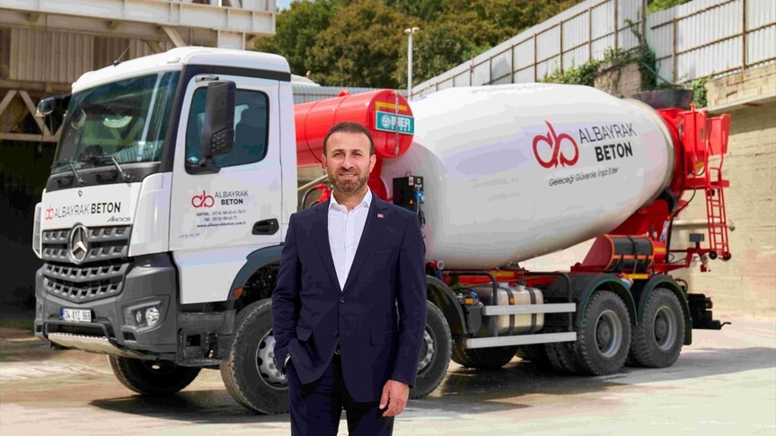 Hazır beton üretim tesislerinden genel görünüm