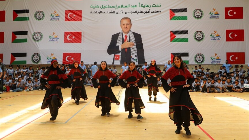 Gazze'de 'Umut Pınarları 2026' yaz kamplarına katılan çocuklar
