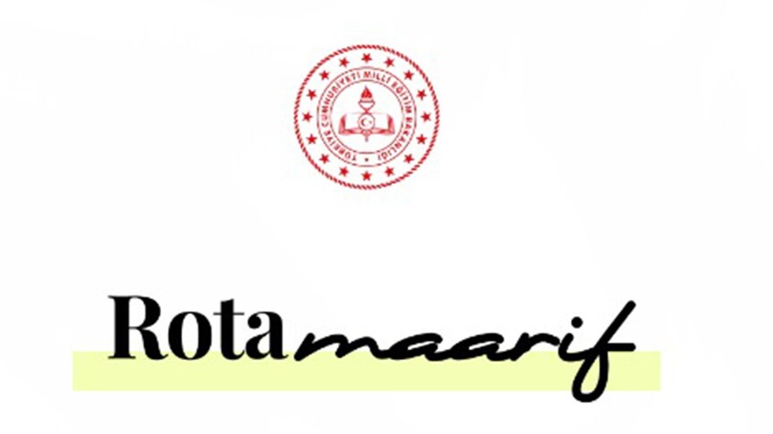 Milli Eğitim Bakanlığı logosu ve "Rota Maarif" platformunu temsil eden bir dijital arayüz görseli.