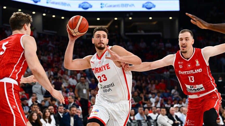A Milli Erkek Basketbol Takımı, İsviçre'yi 95-72 mağlup etti haber görseli