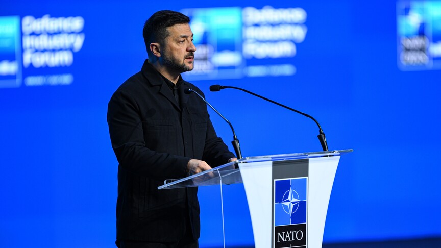 Ukrayna Devlet Başkanı Zelenskiy: NATO'nun kolektif savunmasının bir parçası olmalıyız haber görseli