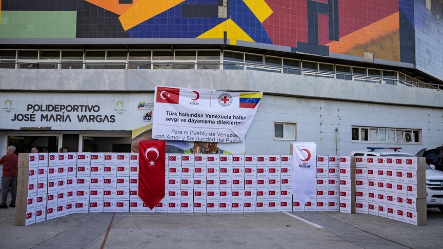 Türk Kızılay tarafından Venezuela'ya gönderilen hijyen setleri