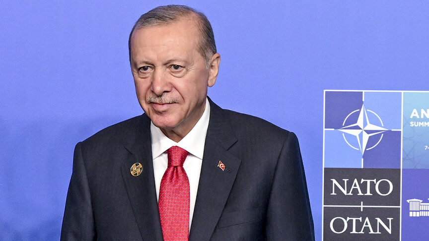 Cumhurbaşkanı Recep Tayyip Erdoğan konuşma yaparken