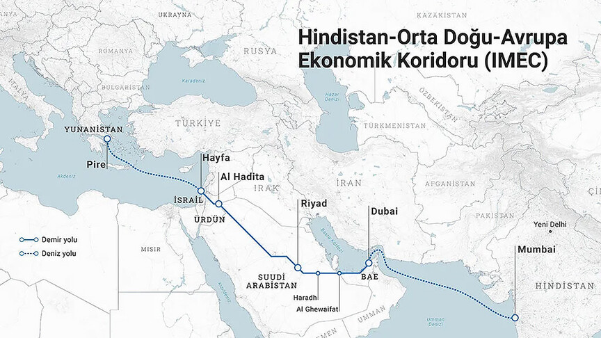 Suudi Arabistan, IMEC için İsrail'i devre dışı bırakıp Suriye'den geçecek yeni bir rota değerlendiriyor haber görseli