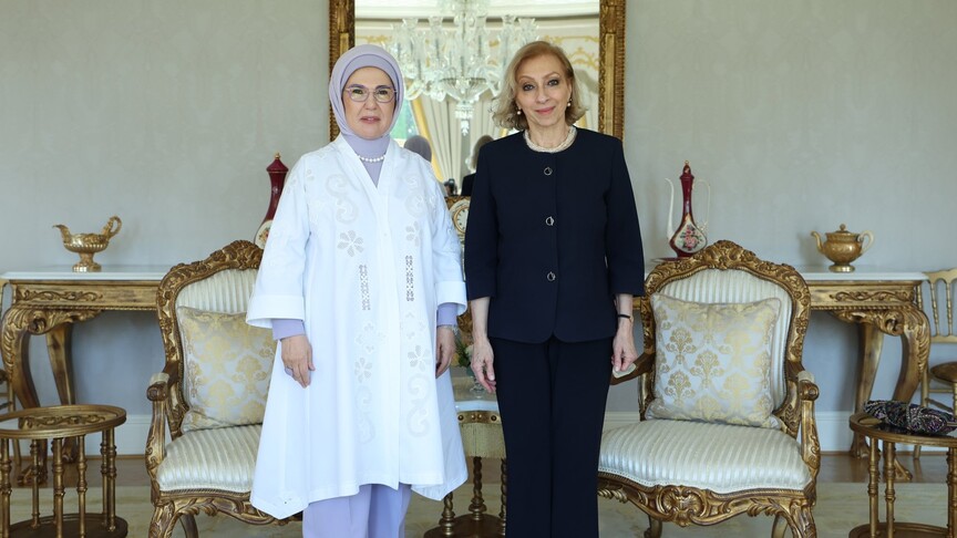 Emine Erdoğan, Lübnan Başbakanı'nın eşi Sahar Selam ile görüştü