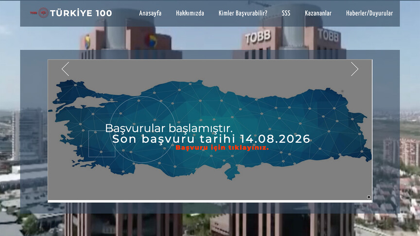 "Türkiye 100" programı için başvurular başladı haber görseli