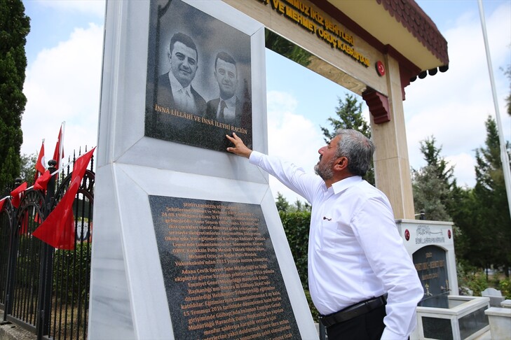 15 Temmuz şehidi ikiz polis memurları Ahmet ve Mehmet Oruç'un babası Ali Oruç'un fotoğrafı.