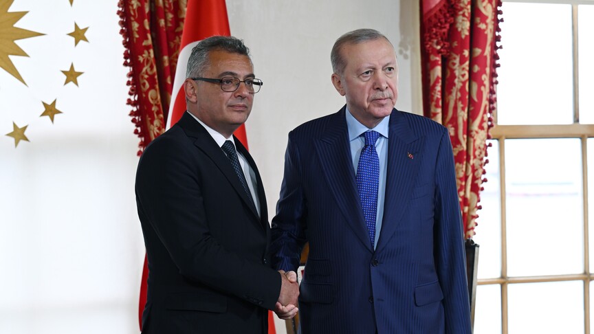Cumhurbaşkanı Erdoğan'ın KKTC Cumhurbaşkanı Erhürman ile telefon görüşmesi.