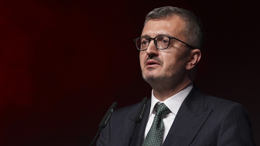 Cumhurbaşkanlığı İletişim Başkanı Burhanettin Duran bir açıklama yaparken