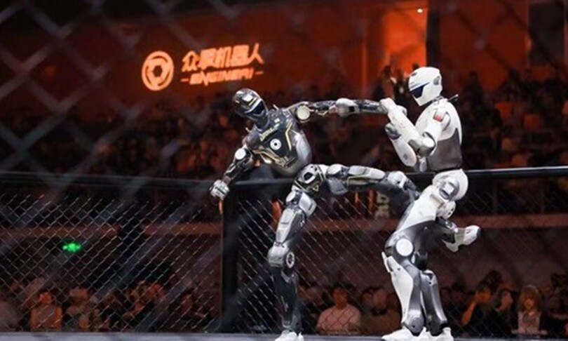 Küresel çapta ilk insansı robot dövüşü Çin'de düzenlendi haber görseli