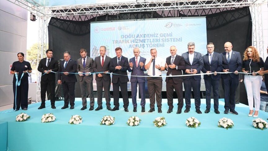KKTC'ye kurulan Gemi Trafik Hizmetleri Sistemi'nin açılış töreni düzenlendi