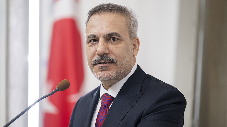 Dışişleri Bakanı Hakan Fidan açıklama yaparken