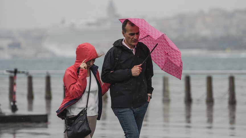 AFAD tarafından yayınlanan hava durumu uyarı haritası