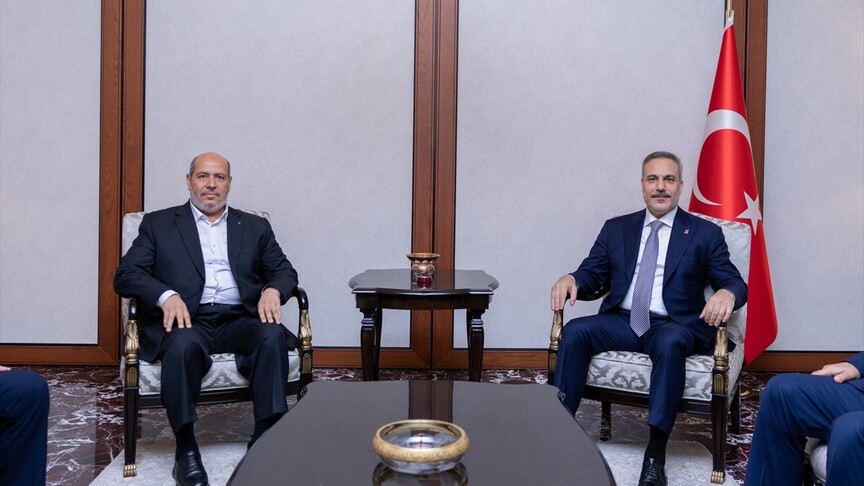 Bakan Fidan, Hamas Siyasi Büro Başkanı Hayye ve beraberindeki heyeti kabul etti haber görseli